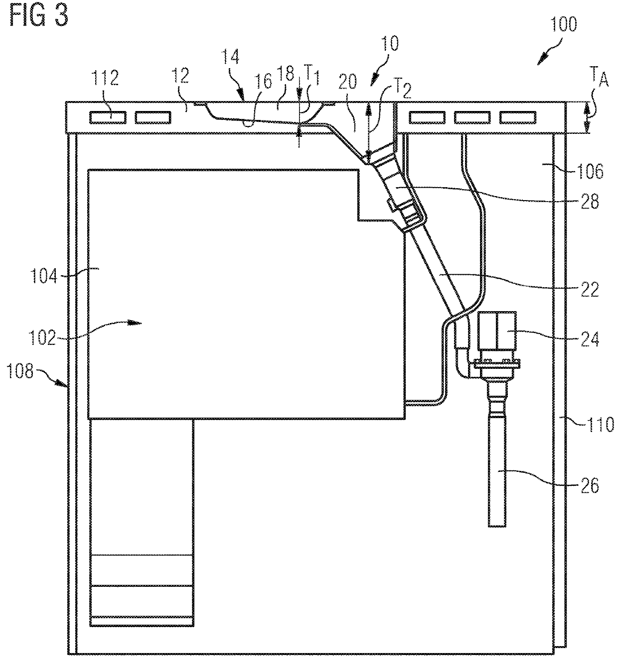 Sink unit arrangement, galley compartment and galley