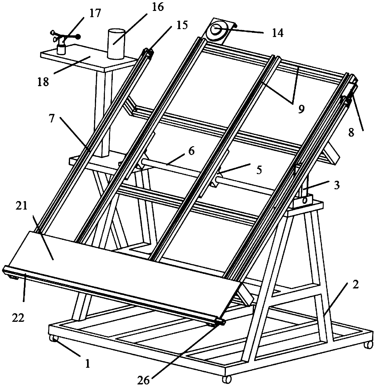 Loading device for thermal performance testing of solar air collectors