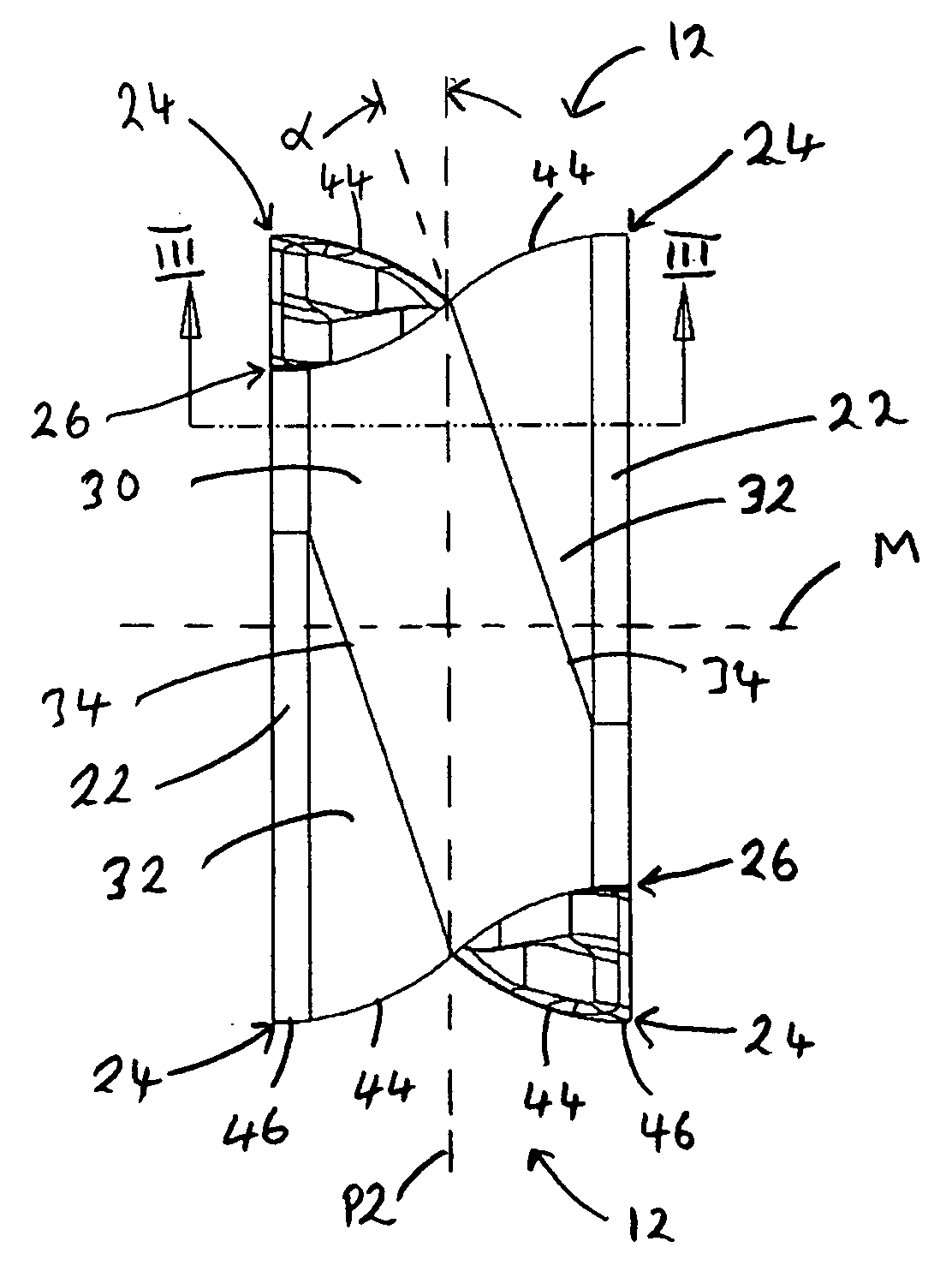 Tangential cutting insert and milling cutter