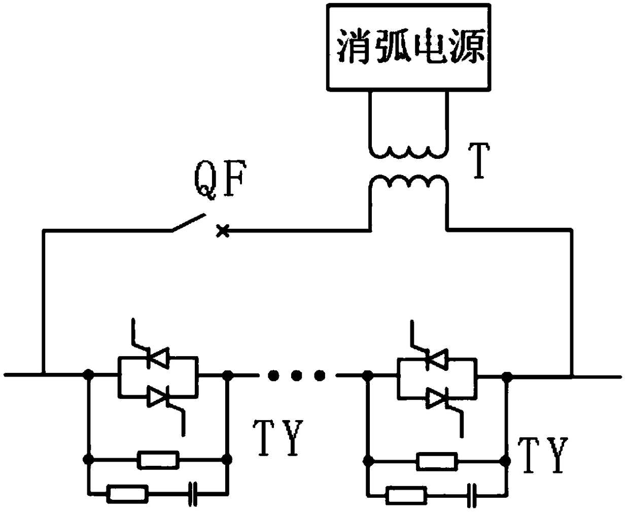 A solid-state composite switching device and a control method thereof