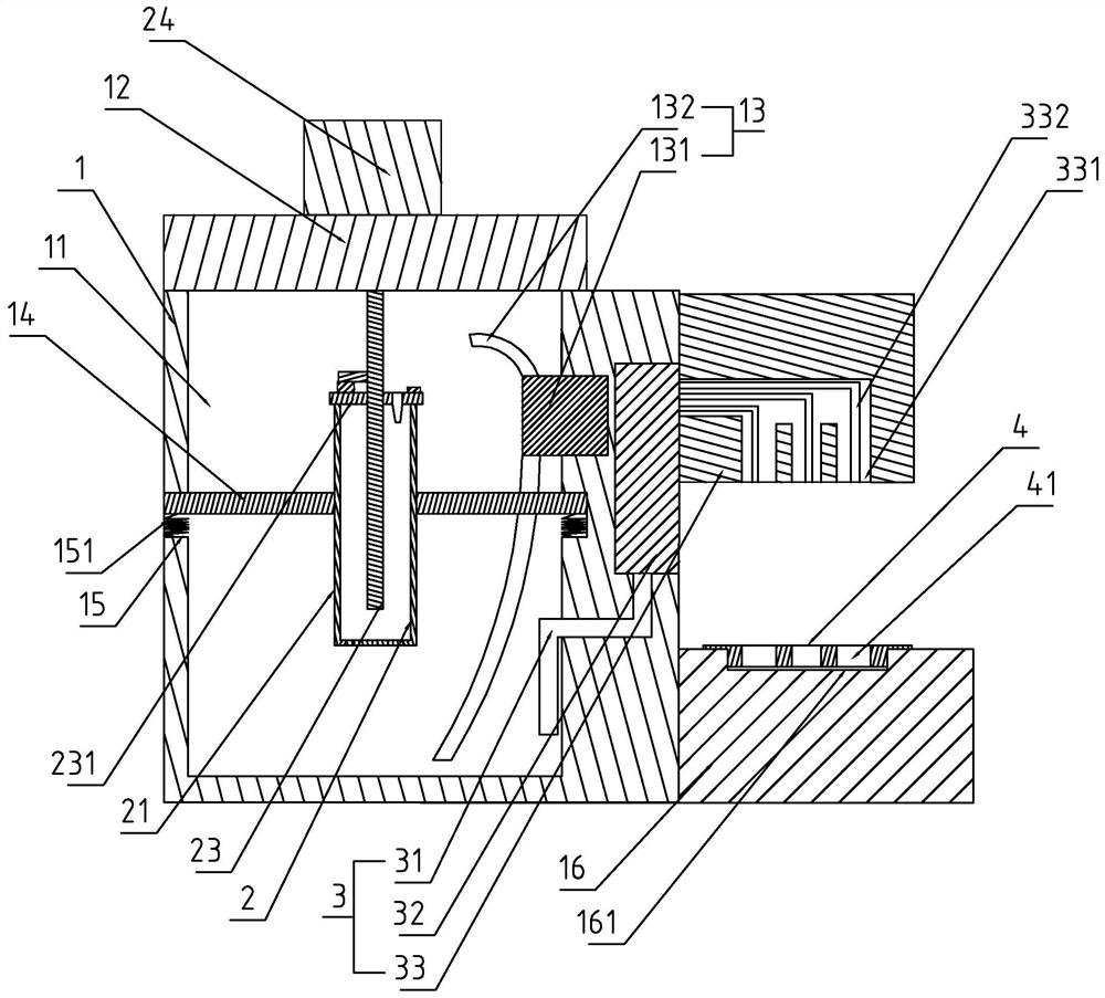 Parkinson's disease excrement liquid extraction device