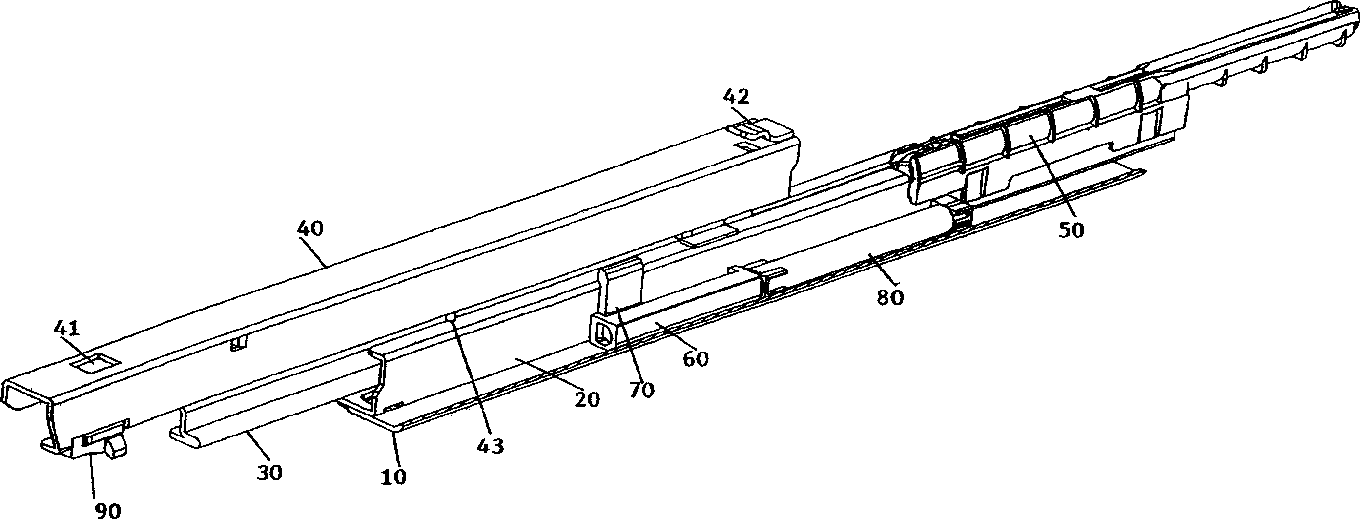 Drawer guide rail assembly