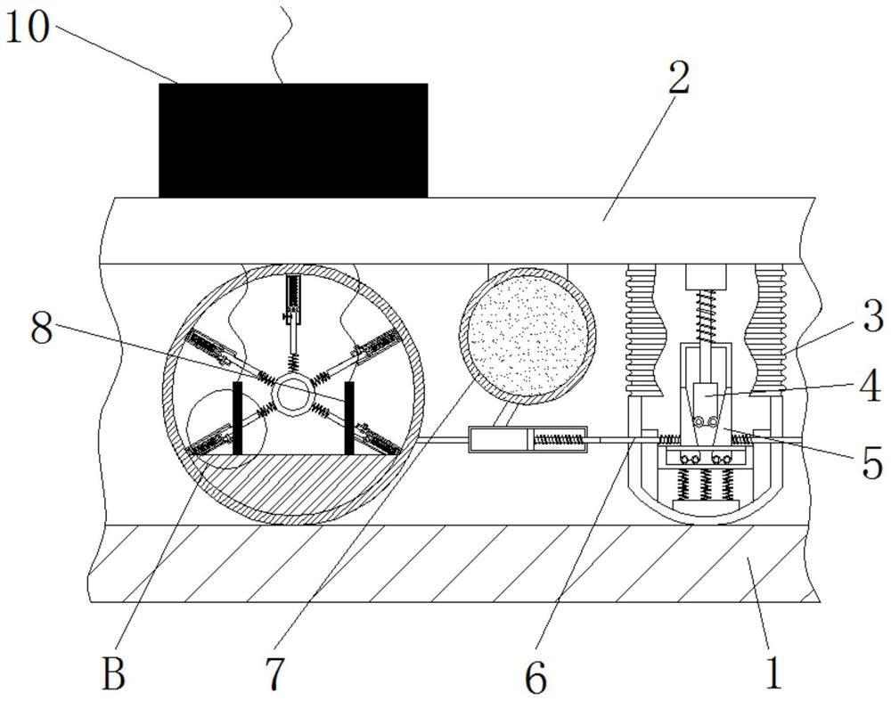 Elevator telephone damping safety device capable of avoiding elevator electric power damage