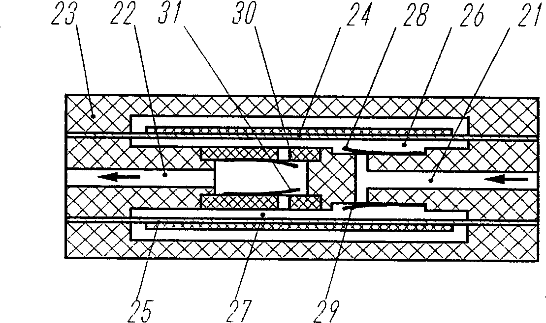 Multiple-cavity piezoelectric film driven pump