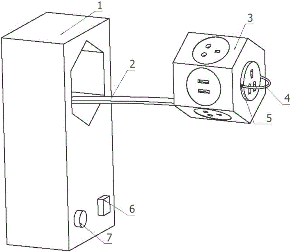 Telescopic hidden socket