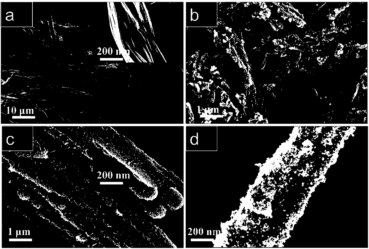 Three-layer-structured polyaniline@molybdenum disulfide@ferriferrous oxide composite nanowire wave-absorbing material and preparation method