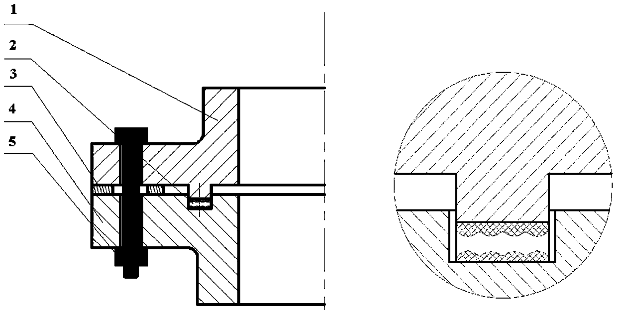 Flexible graphite metal wave tooth composite gasket sealing structure