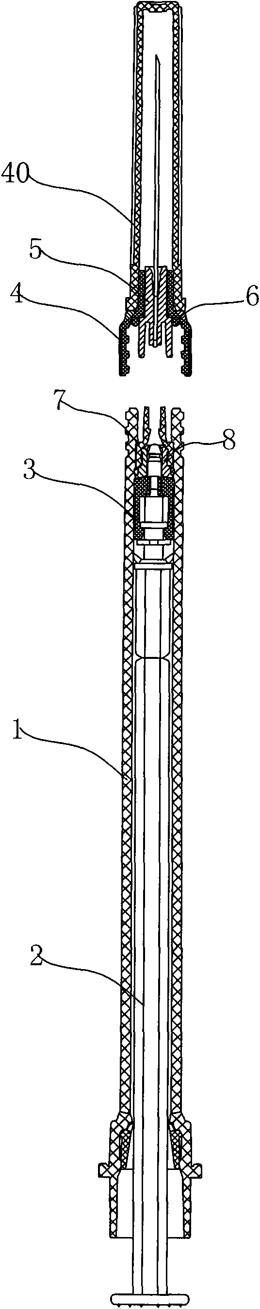 Self-destruction insulin syringe capable of replacing needle