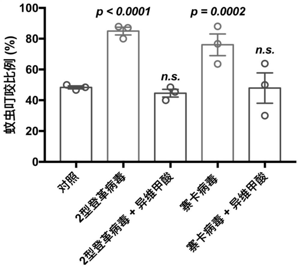 Application and method of isoretinoic acid in preparation of product for controlling transmission of arthroviruses