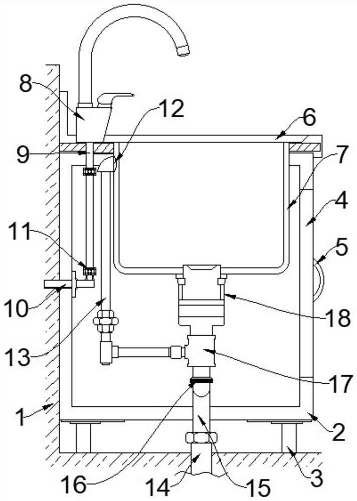 Matched water pool with faucet convenient to disassemble and assemble