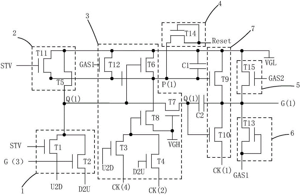 GOA circuit applied to In Cell type touch display panel