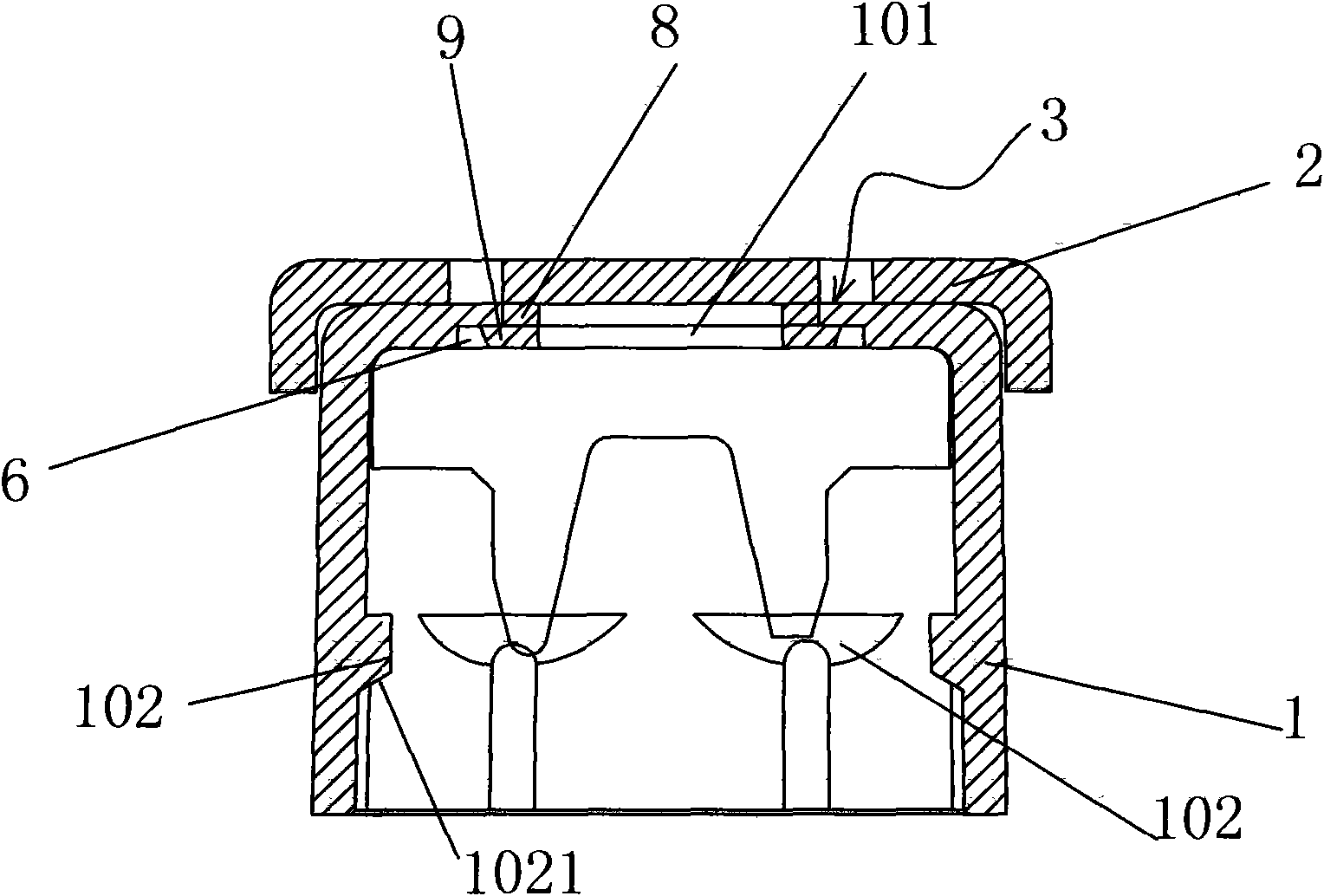 Combined cover for injection medicine bottle