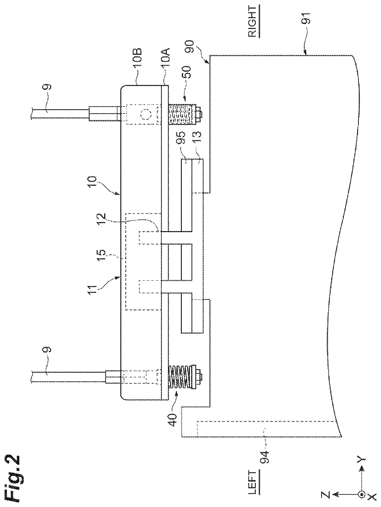 Overhead transport vehicle