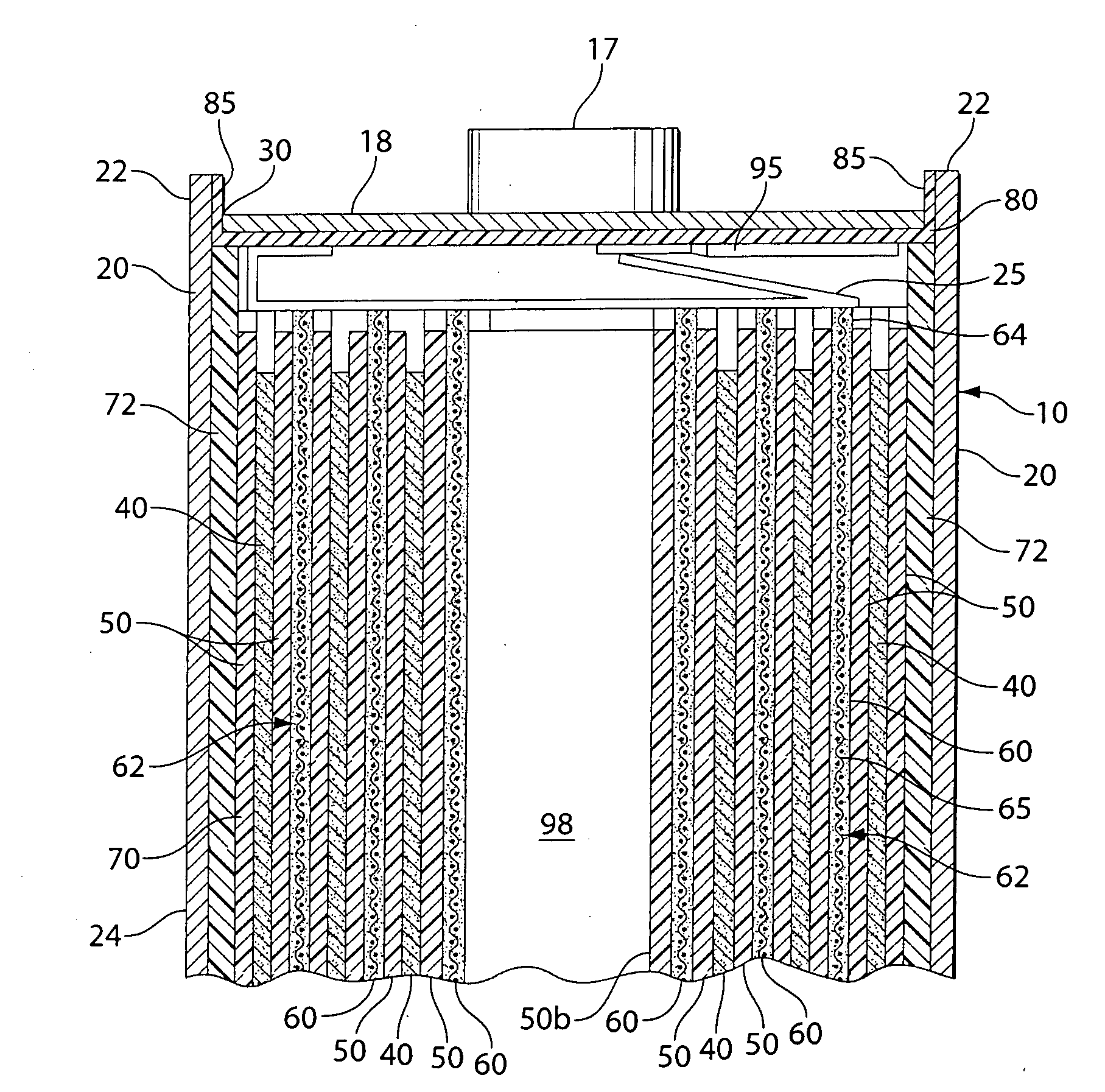 Lithium cell with cathode including iron disulfide and iron sulfide