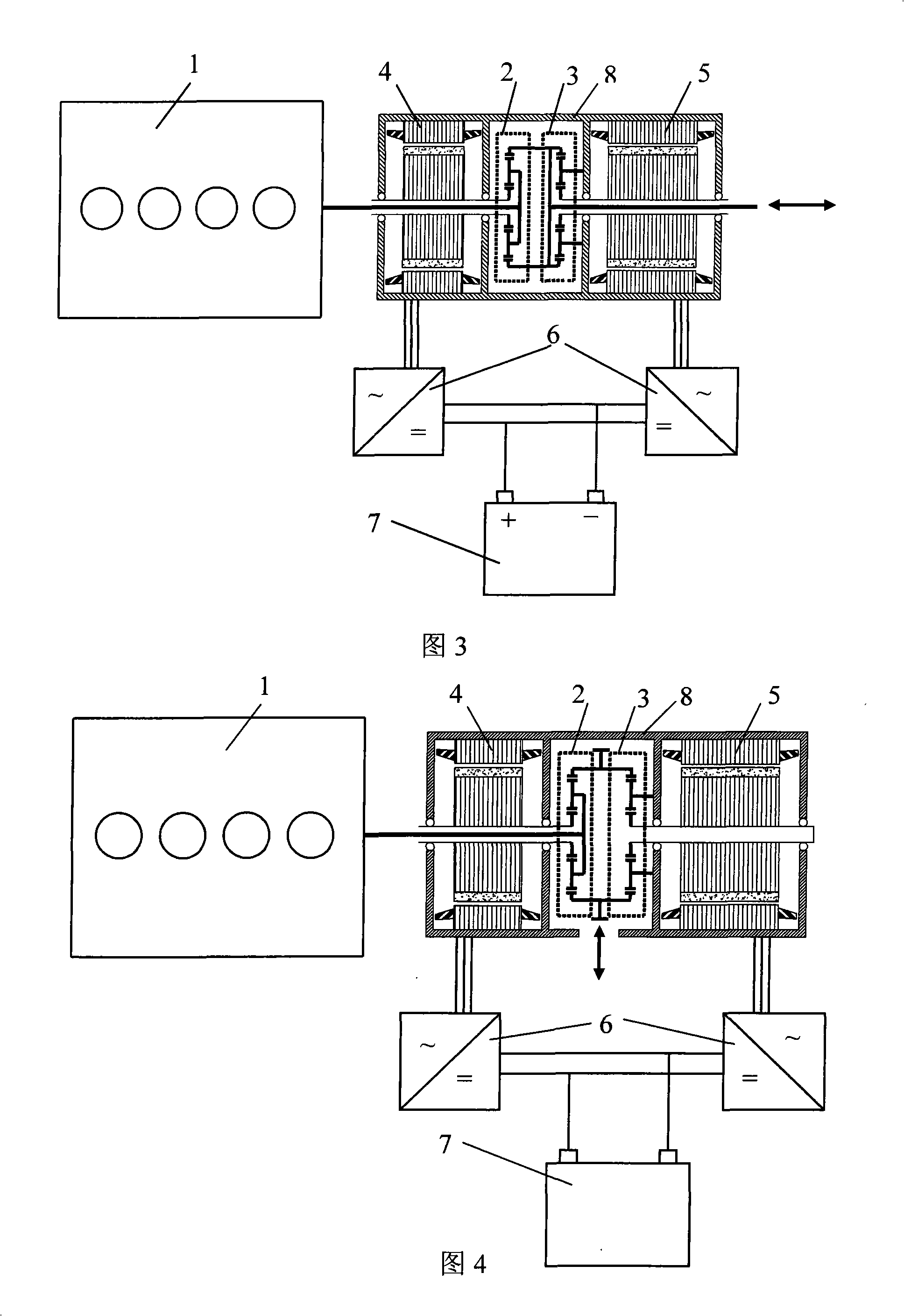 Drive system of hybrid power vehicle