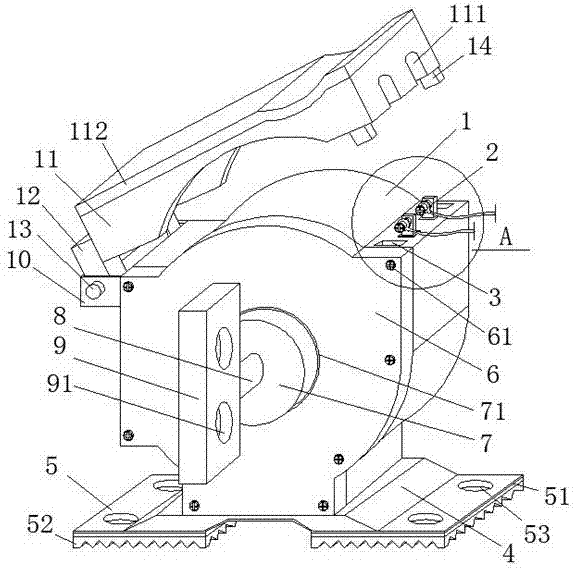 A durable current transformer with convenient disassembly and assembly and high stability