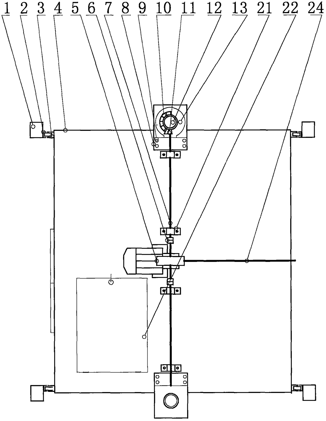 Rotary cap type lifting device for small building lift car