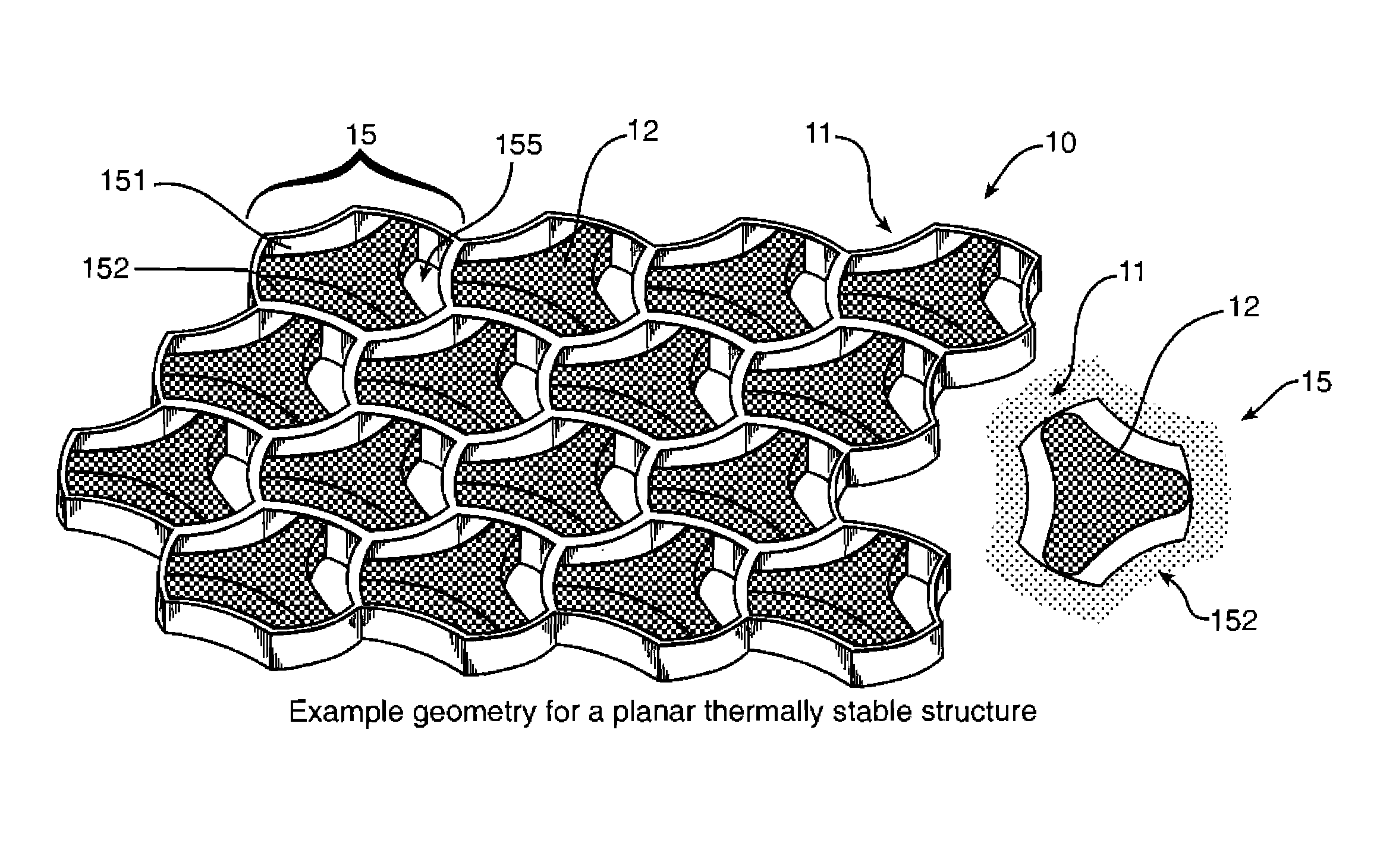 Bi-material composite structure with reduced thermal expansion