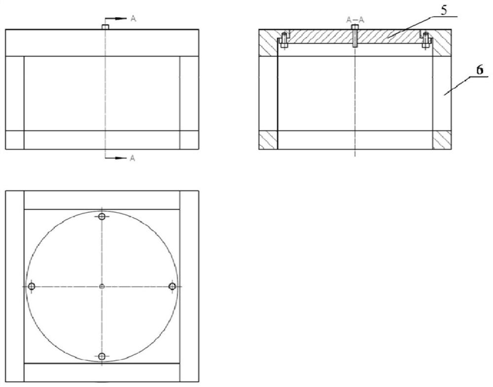 Forming mold for cylindrical composite material component with flanging and preparation method thereof