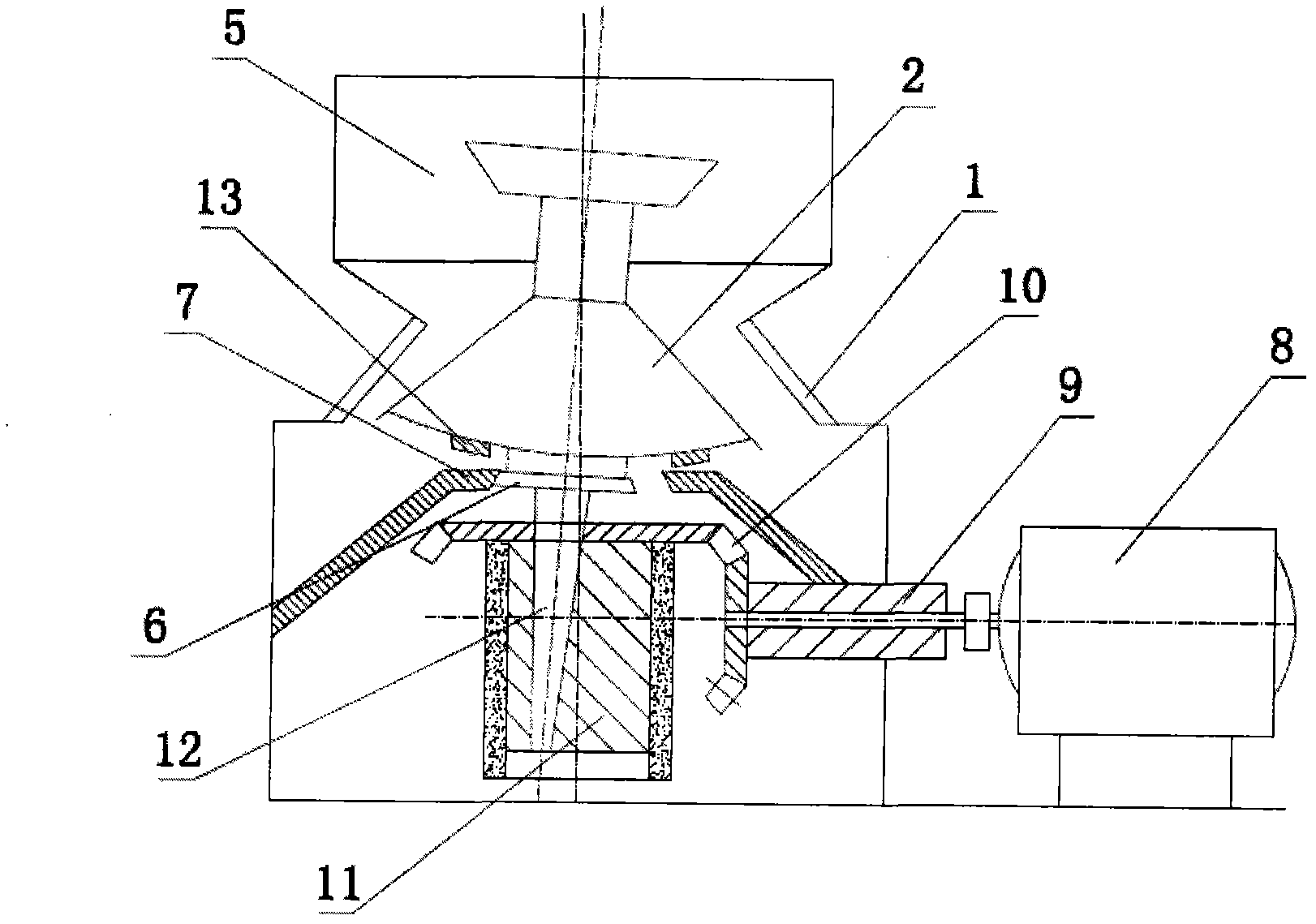 Cone crusher with radial shearing and crushing function