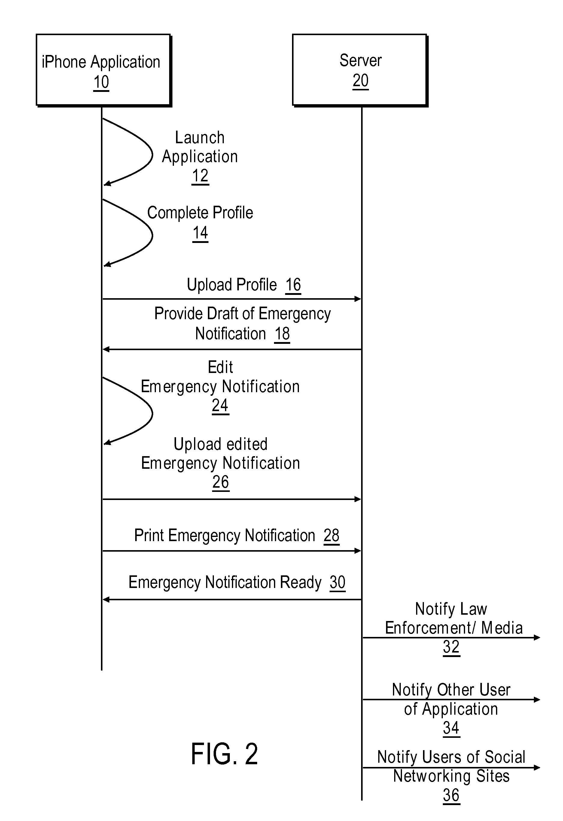 Method and system for producing emergency notifications