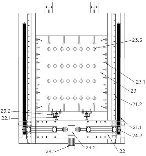 Large-scale injection mold shifting and ejection system, large-scale injection machine uninterrupted production method