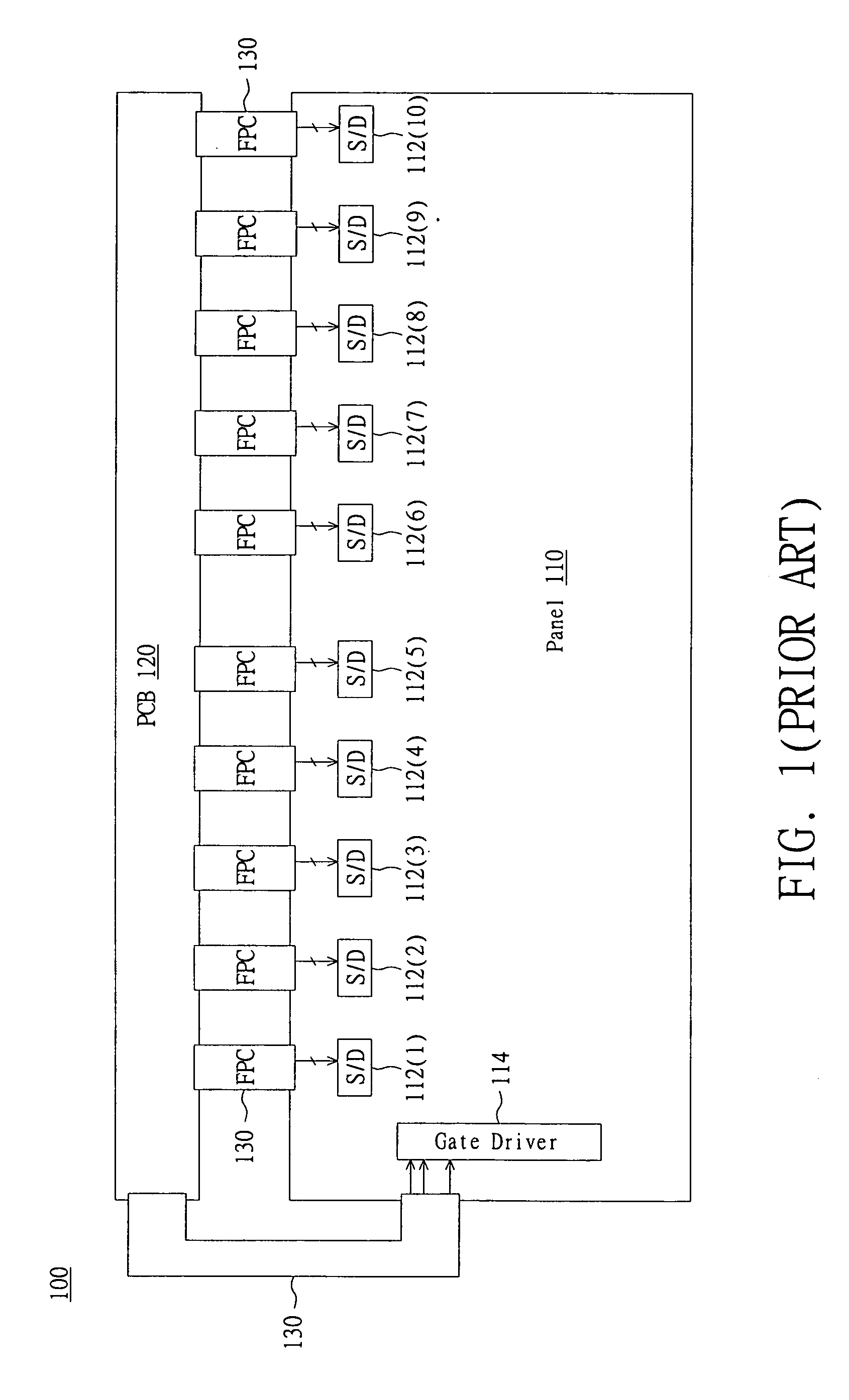 Chip-on-glass liquid crystal display and data transmission method for the same