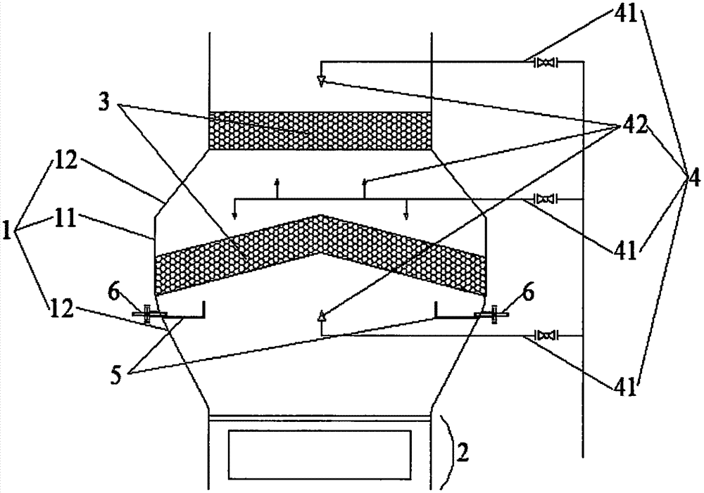 High-efficiency gas purification tower and gas treating system