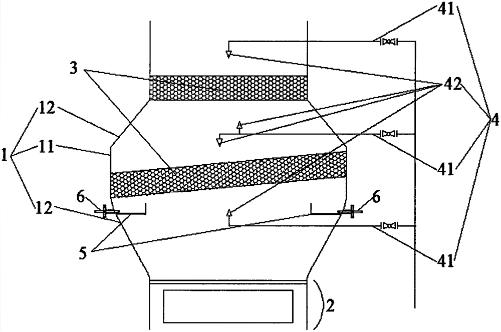 High-efficiency gas purification tower and gas treating system