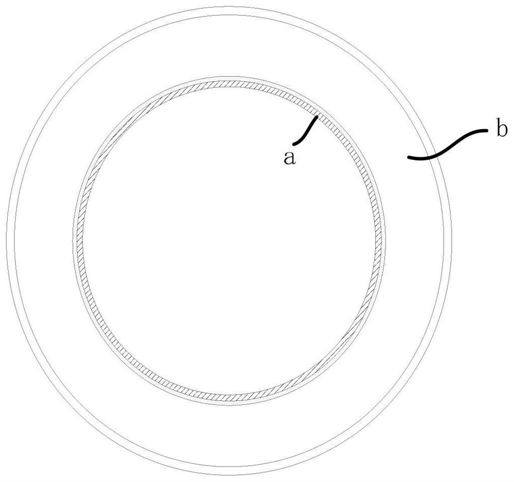 Back gouging device at joint of circular reinforcing rib and barrel