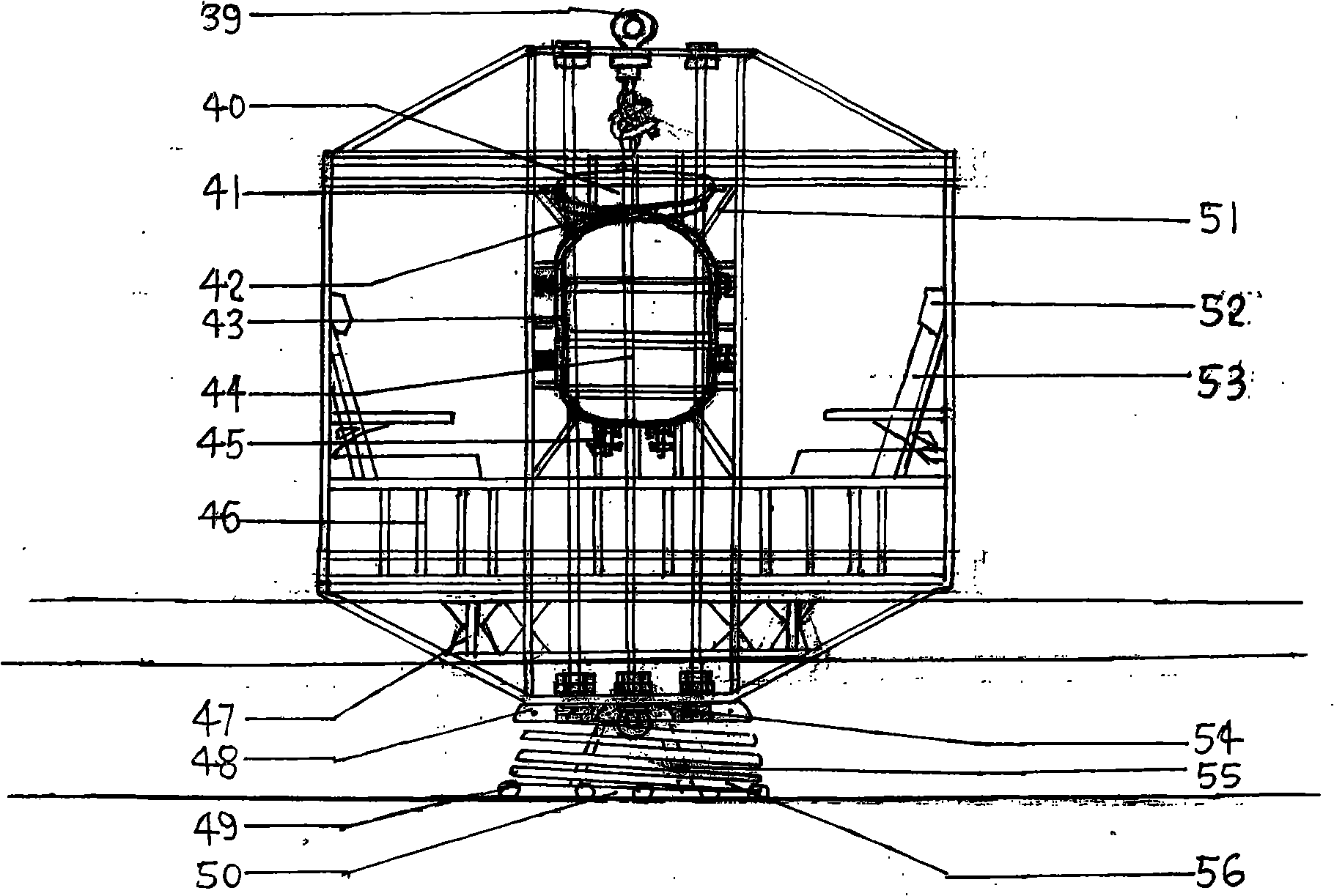 Safety life-saving chamber capable of being used in usual time and emergency and automatically escaping, opening parachute and landing softly