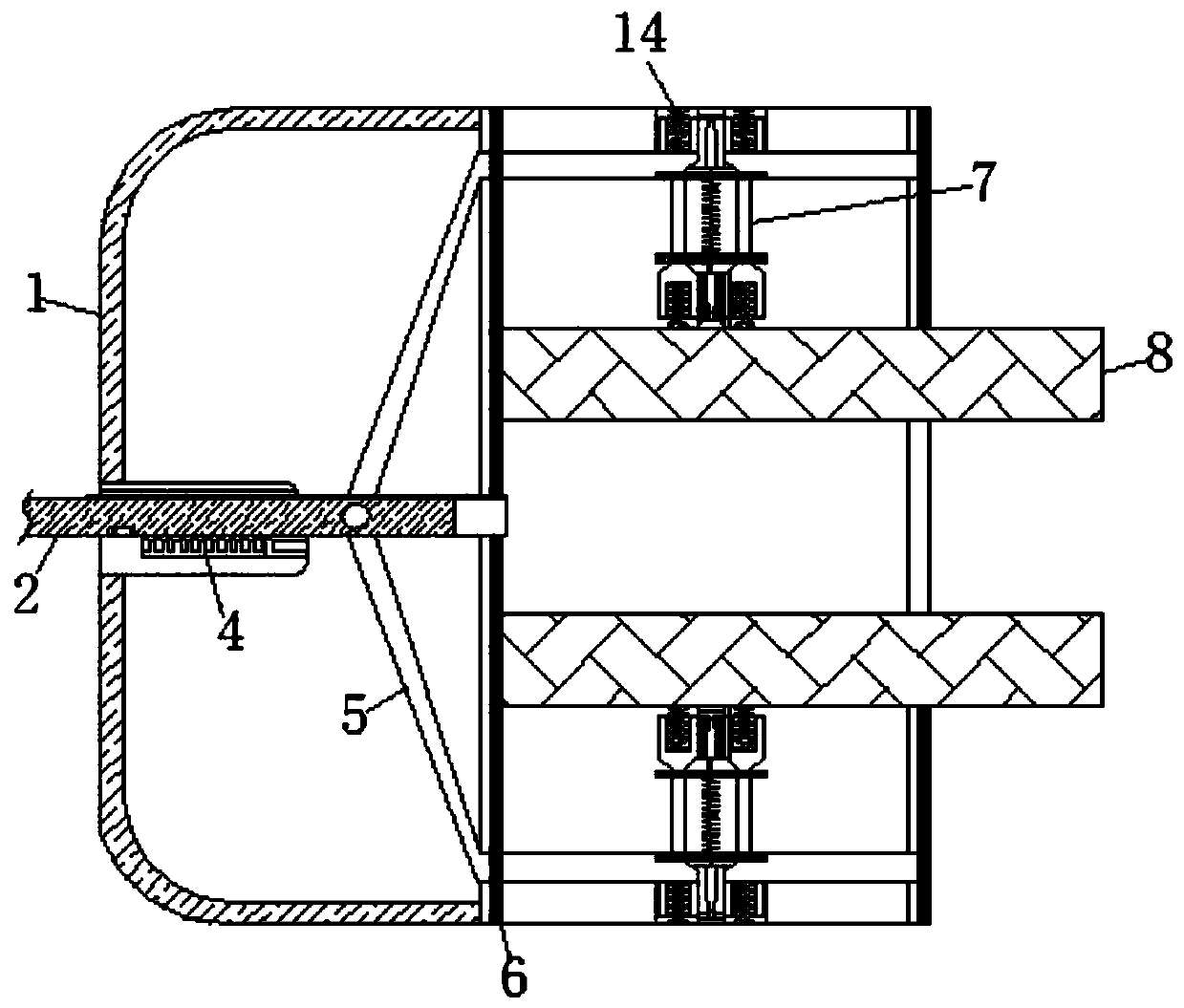 Auxiliary device for preventing voltage fluctuation from impacting big data operation equipment