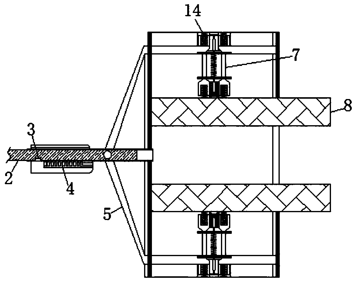 Auxiliary device for preventing voltage fluctuation from impacting big data operation equipment