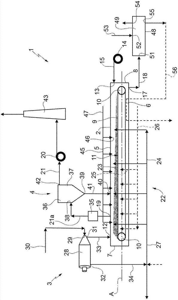 Plant and method for recovering metals and/or metal oxides from industrial process waste, in particular refinery waste