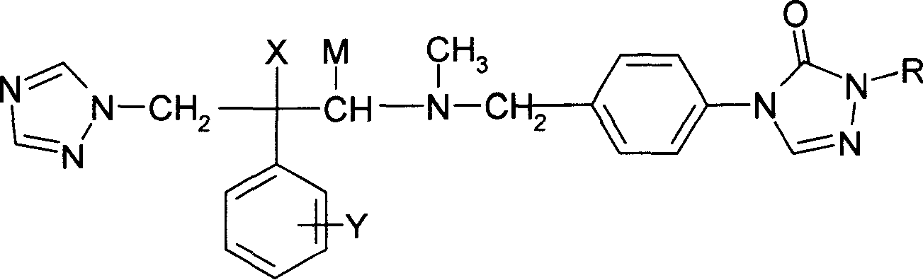 Substituted triazolone benzyl amine triazole antifungal compounds and method for preparing same