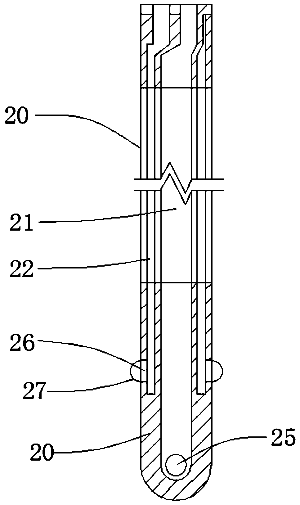 Device for stuffing human body tissue sinus tract with platelet-enriched plasma