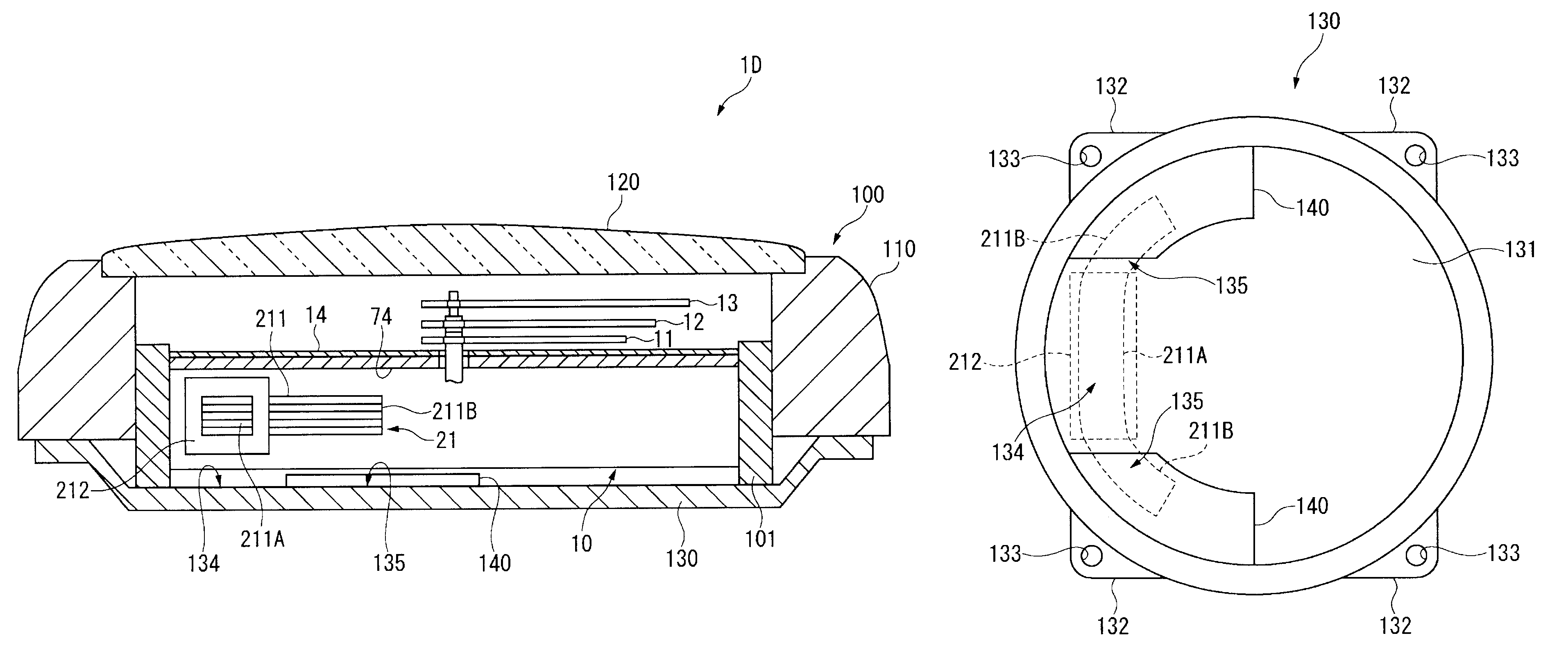 Electronic timepiece with internal antenna