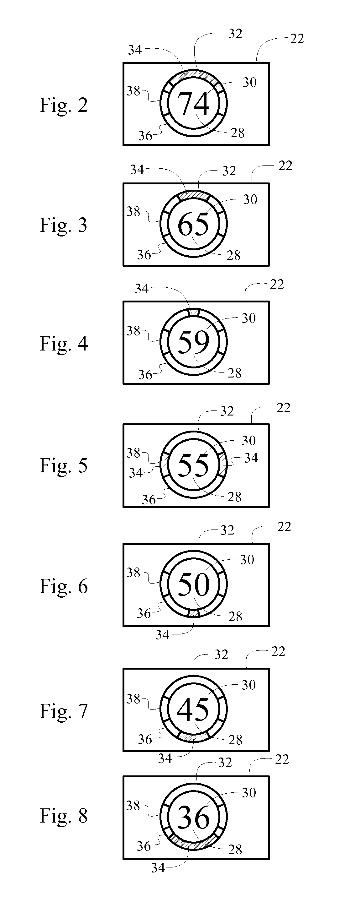 Axial relative speed indicator