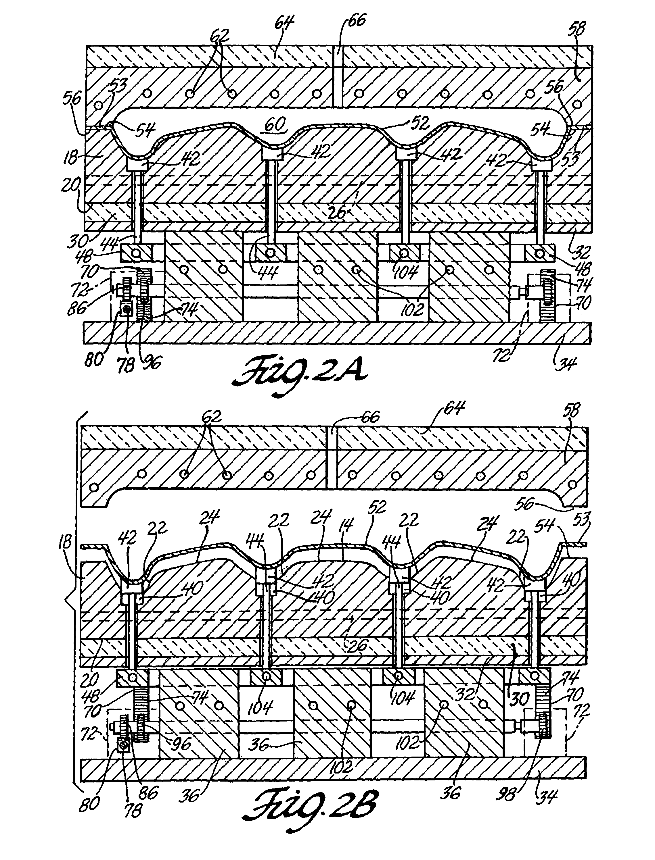 Extraction system for hot formed parts