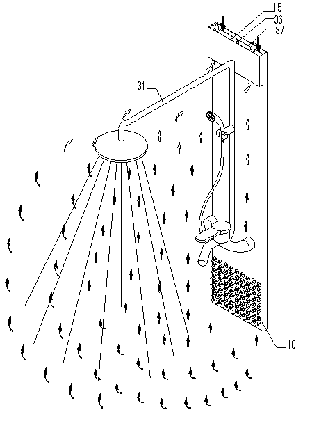 High-enthalpy wind bathing device