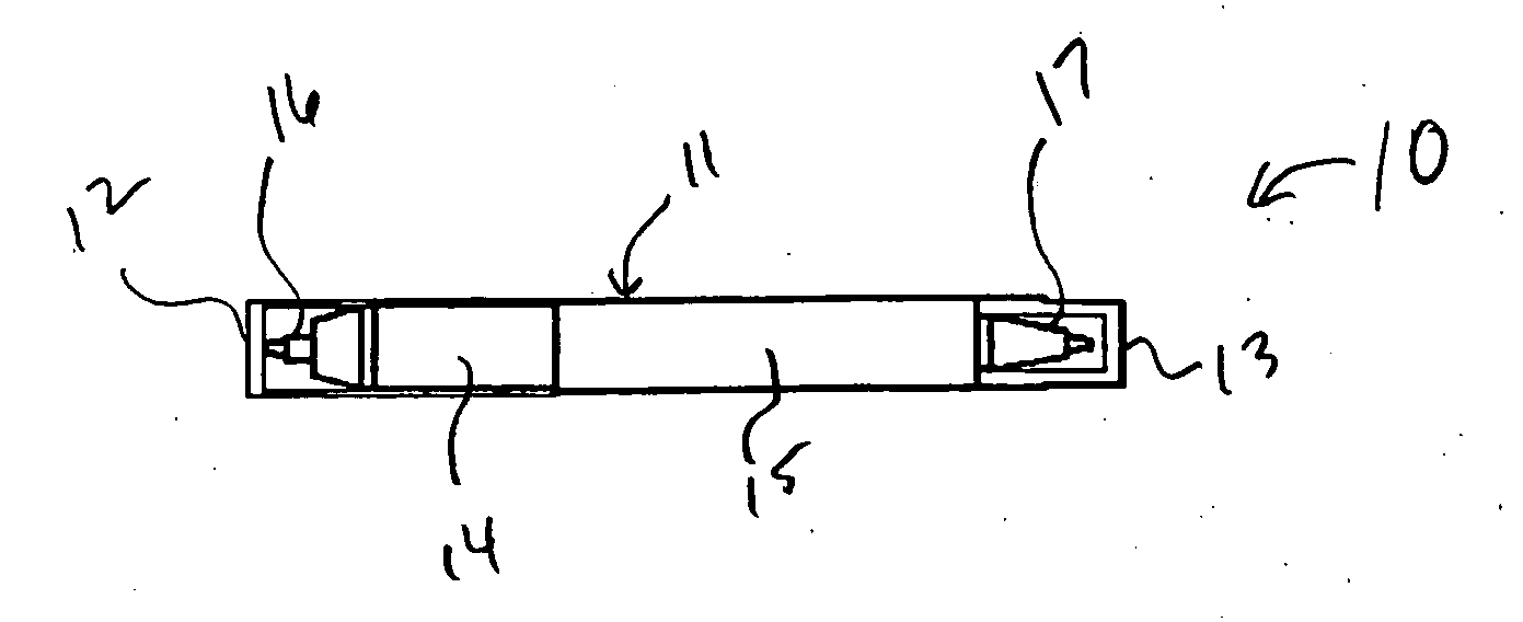 Writing instruments with eradicable inks and eradicating fluids