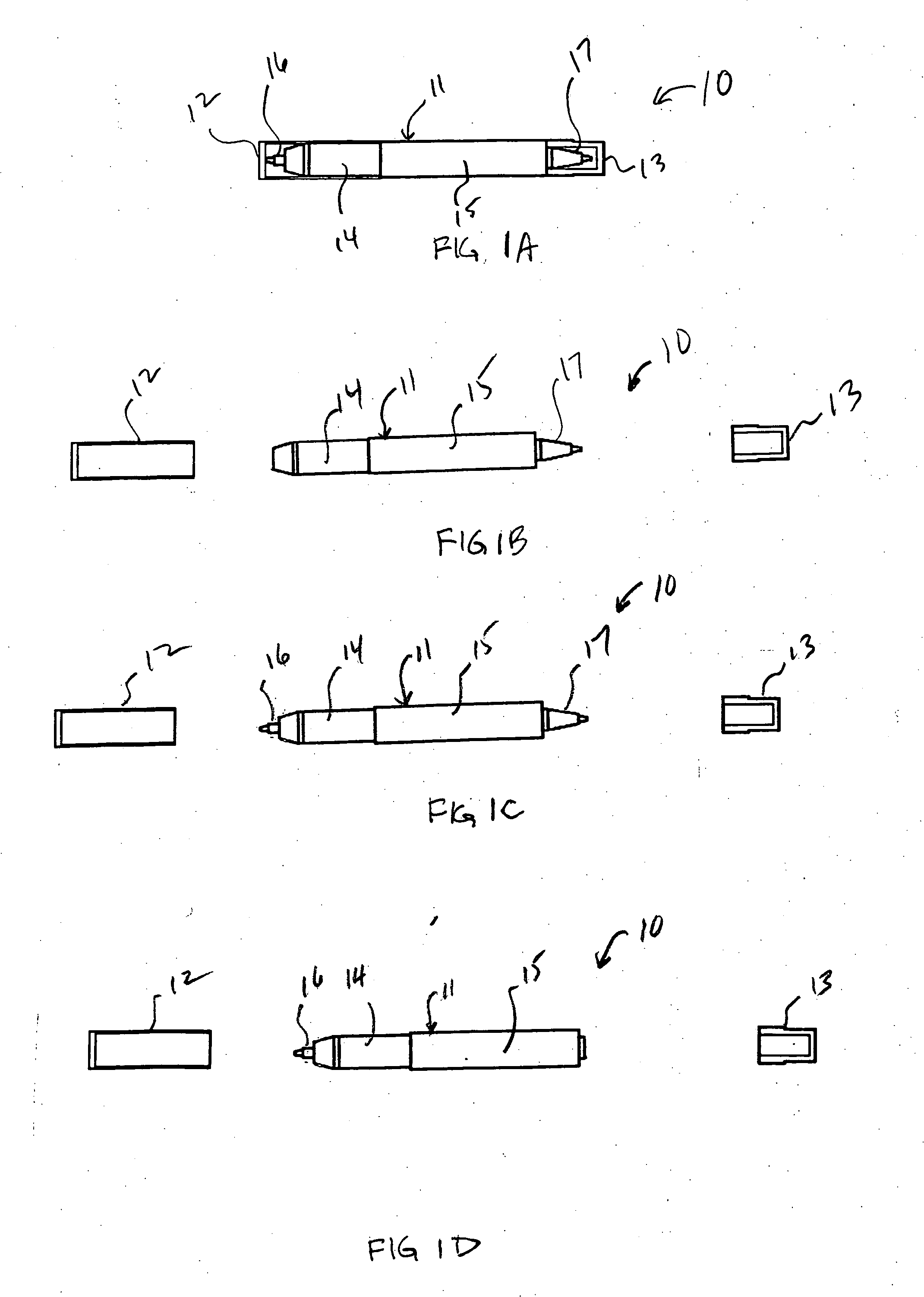 Writing instruments with eradicable inks and eradicating fluids