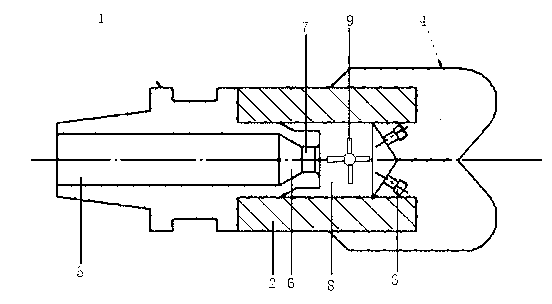 Self-excitation type pulse polycrystalline diamond compact (PDC) drill bit