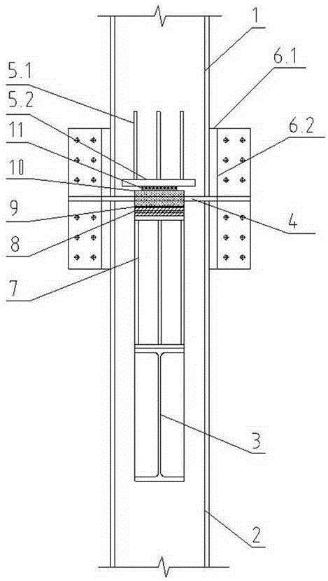 Structure synchronous unloading device and construction method thereof