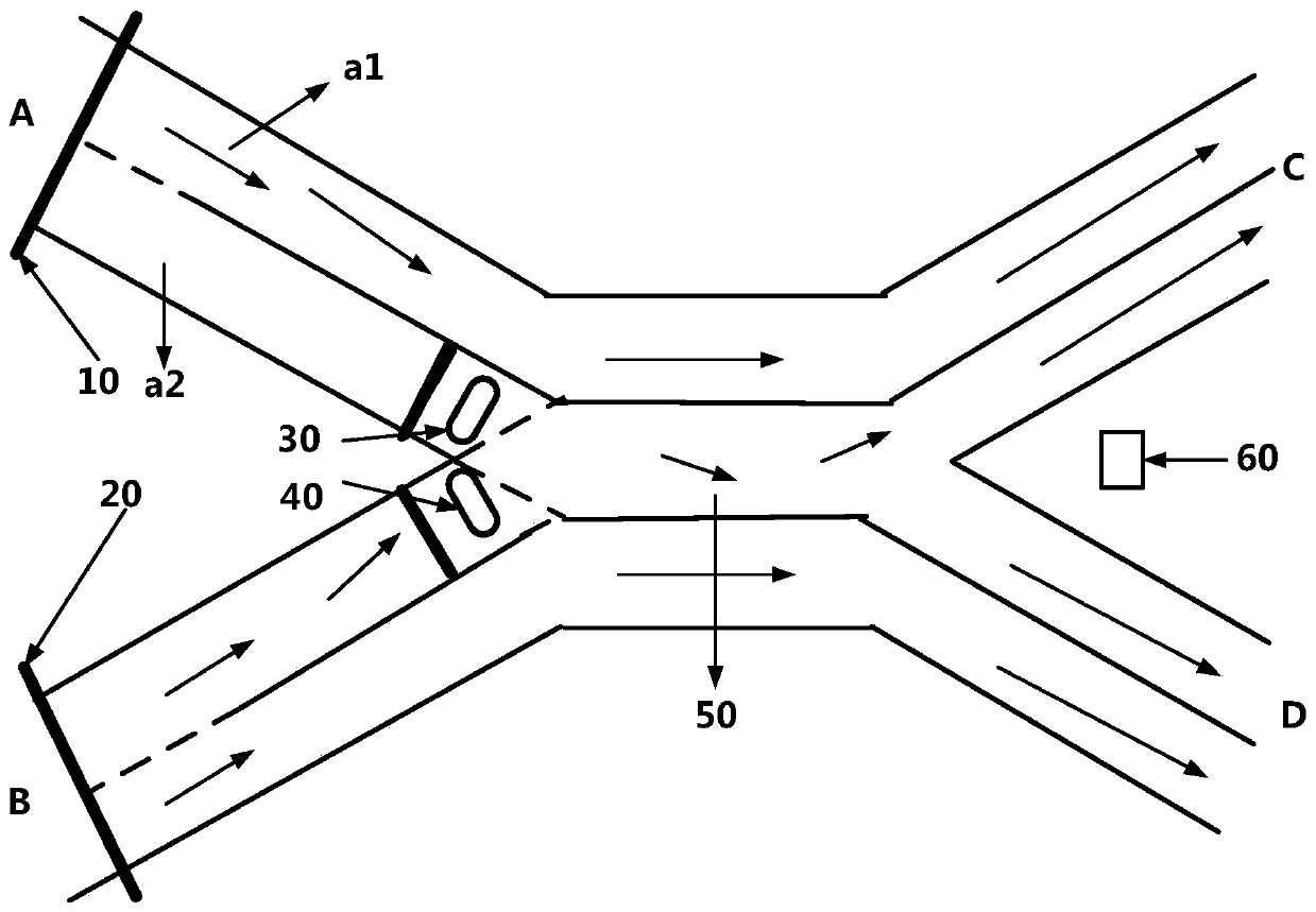 Interlaced road section and method for improving traffic efficiency through radar tracking control