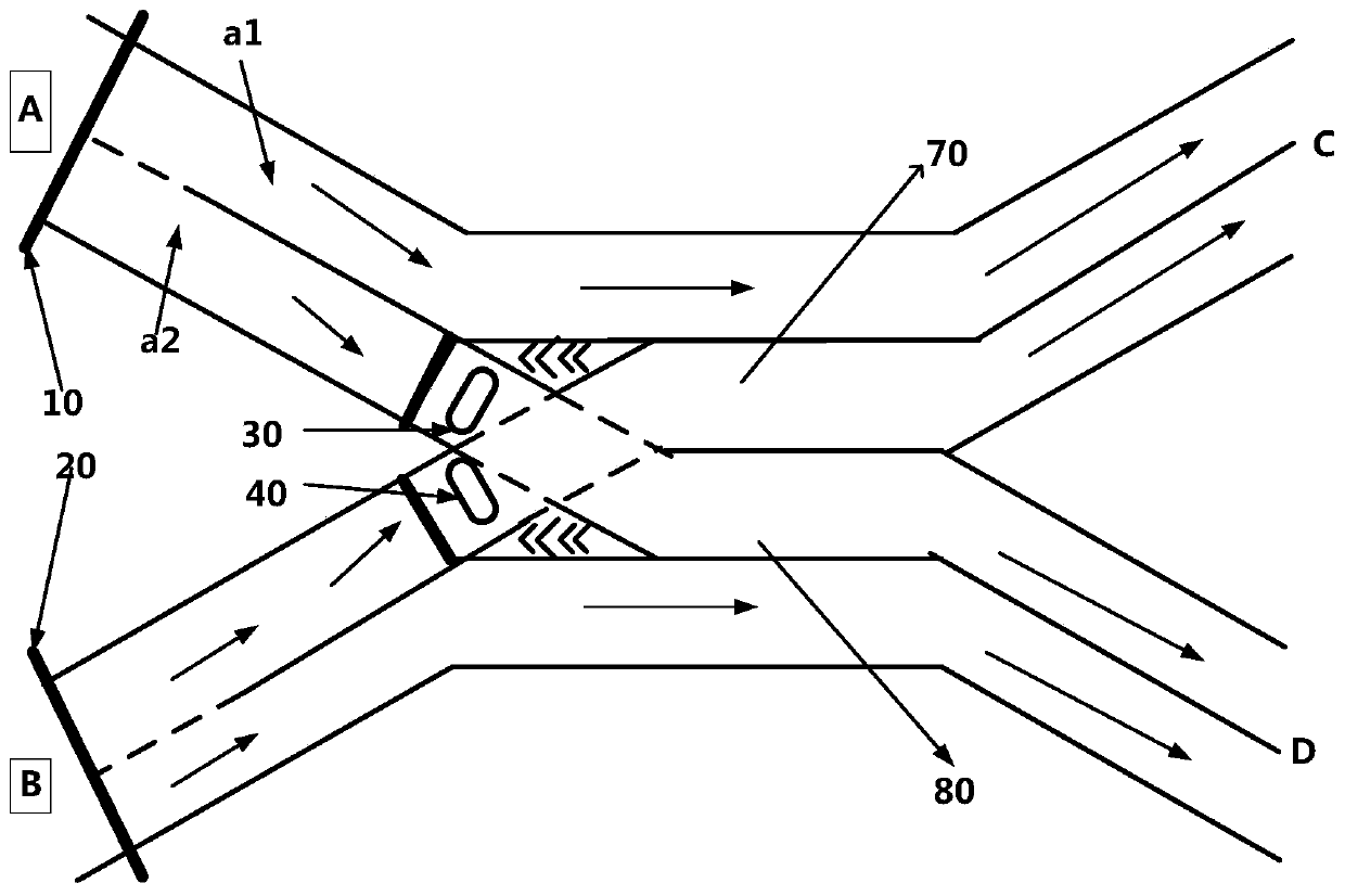 Interlaced road section and method for improving traffic efficiency through radar tracking control