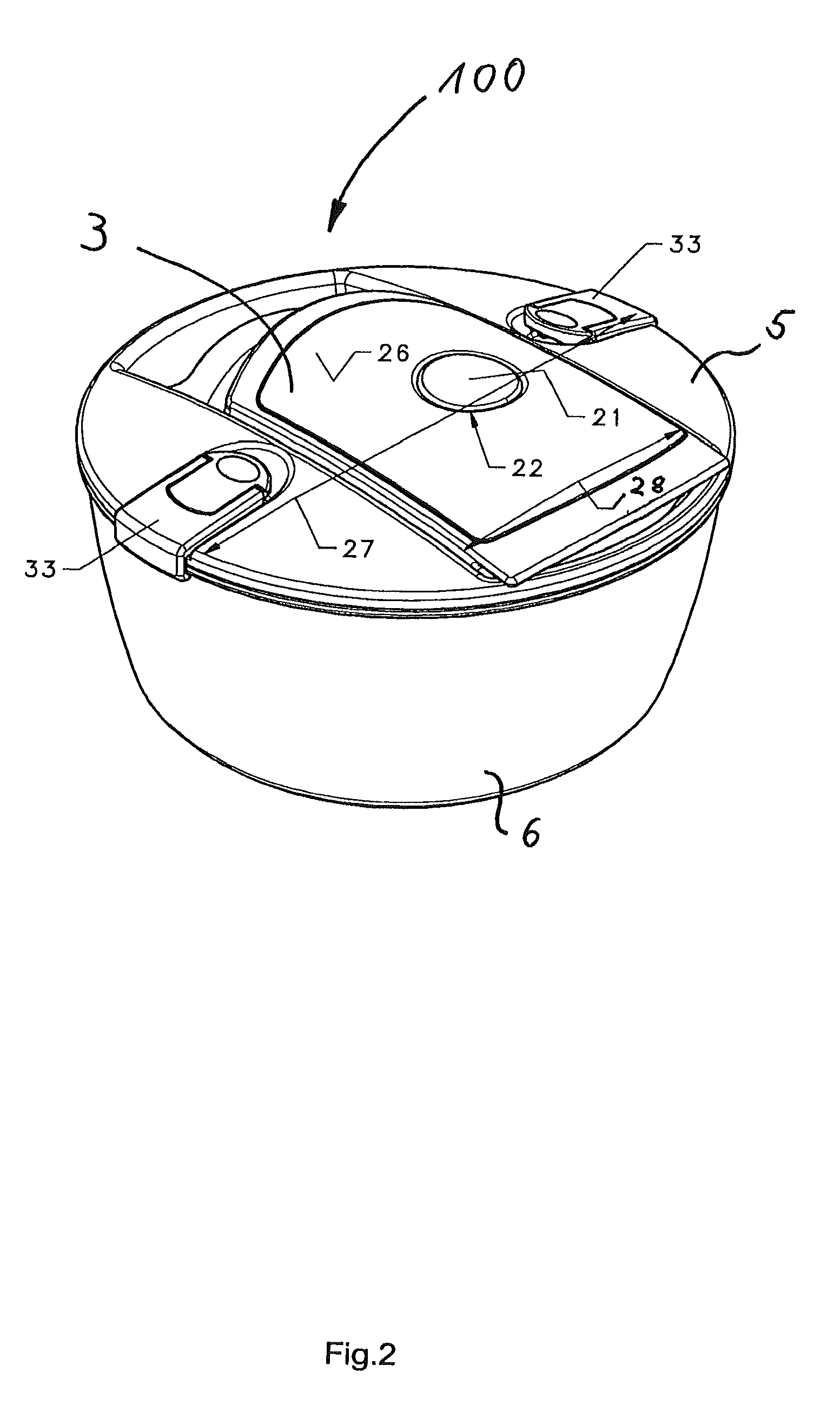 Device for cutting food and multi-functional device for the kitchen