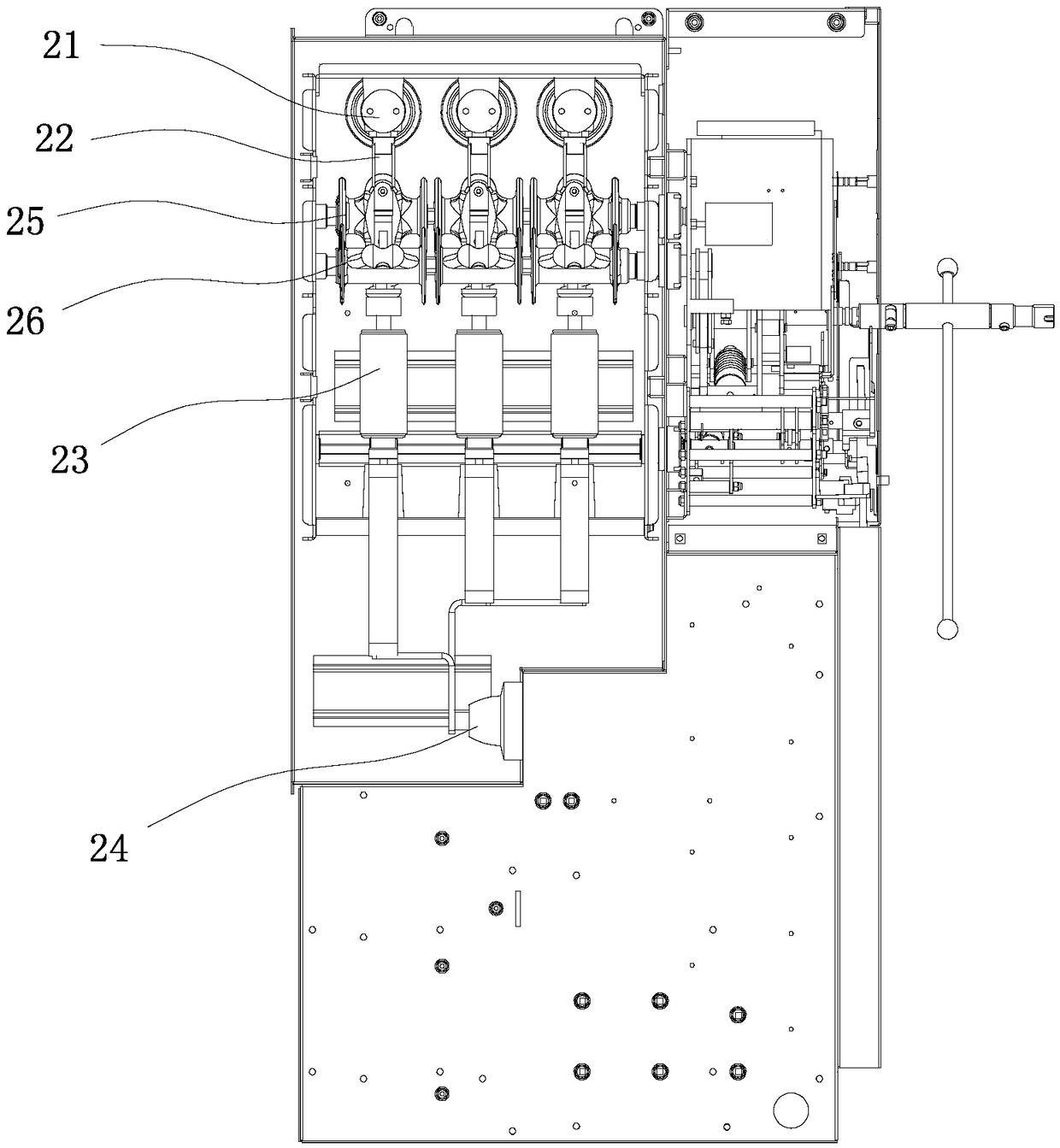 A vacuum load ring network cabinet which is isolated and linked