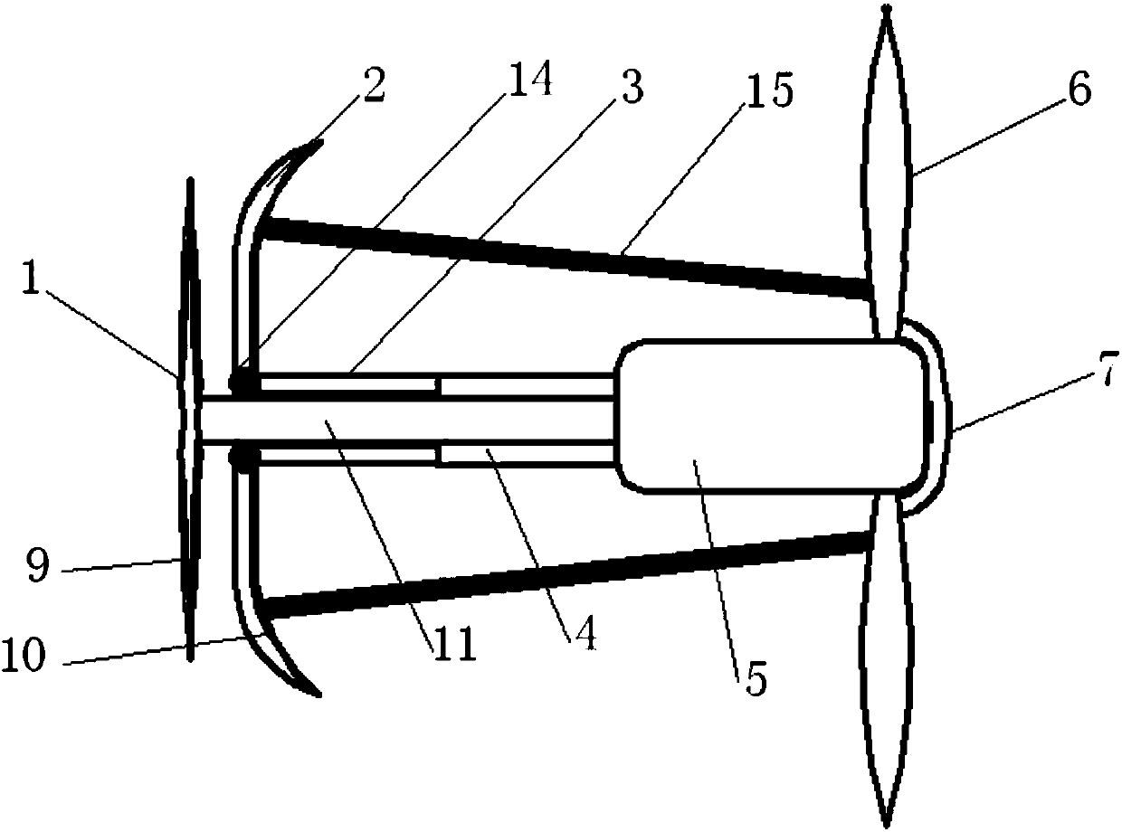 Marine anti-net-twining propeller