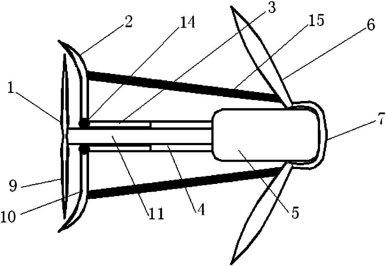 Marine anti-net-twining propeller